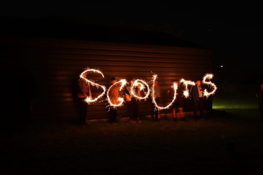 Sparklers at scouts